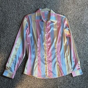 Ranch Dress’n Striped Multicolor Women's Blouse NWT